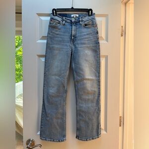 Re/Done Light Blue High-Rise Straight Jeans